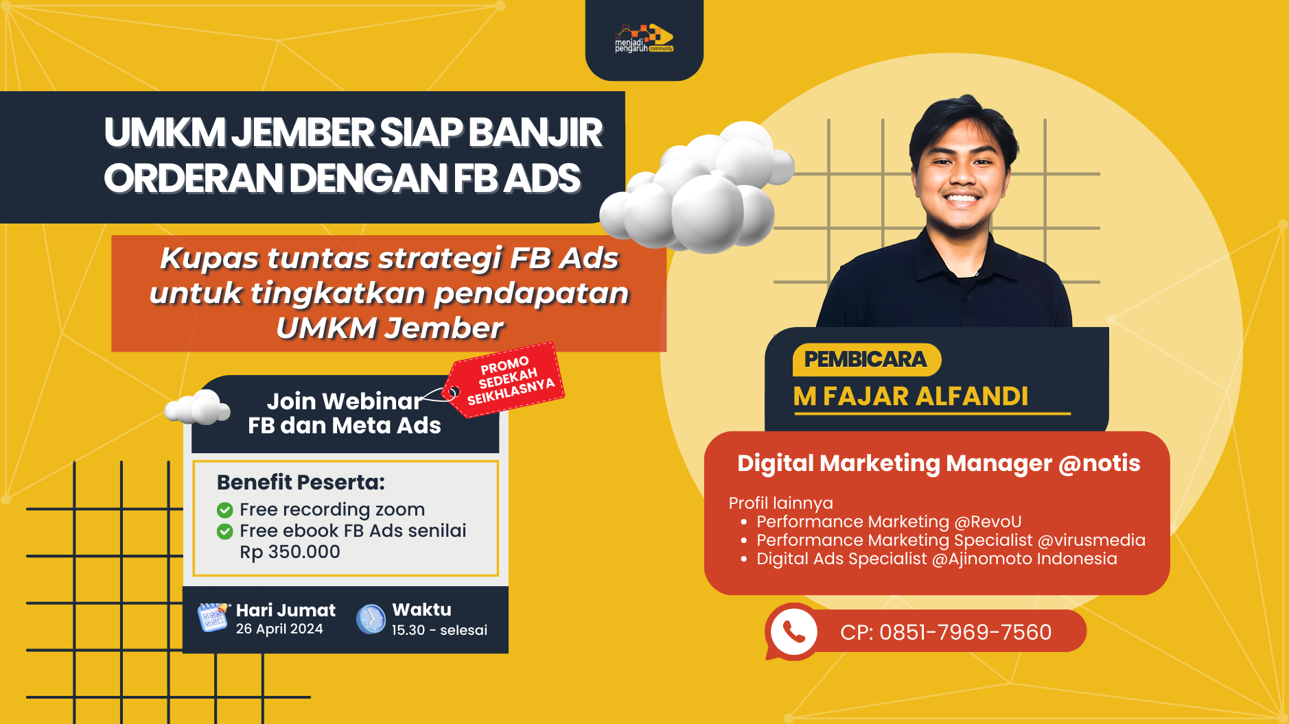UMKM DAERAH SIAP BANJIR ORDERAN DENGAN FB ADS (WEBINAR)